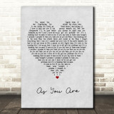 Rag'n'Bone Man As You Are Grey Heart Song Lyric Print