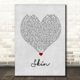 Rag'n'Bone Man Skin Grey Heart Song Lyric Print