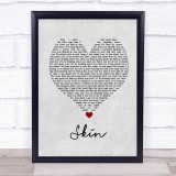 Rag'n'Bone Man Skin Grey Heart Song Lyric Print