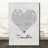 Ray LaMontagne Trouble Grey Heart Song Lyric Print