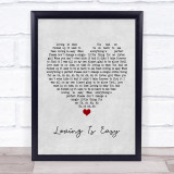 Rex Orange County Loving Is Easy Grey Heart Song Lyric Print