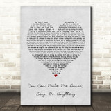 Rod Stewart and The Faces You Can Make Me Dance, Sing, Or Anything Grey Heart Song Lyric Print