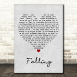 The Civil Wars Falling Grey Heart Song Lyric Print