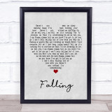 The Civil Wars Falling Grey Heart Song Lyric Print