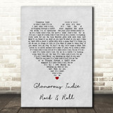 The Killers Glamorous Indie Rock & Roll Grey Heart Song Lyric Print