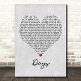 The Kinks Days Grey Heart Song Lyric Print