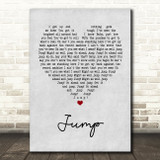 Van Halen Jump Grey Heart Song Lyric Print
