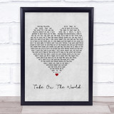 You Me At Six Take On The World Grey Heart Song Lyric Print