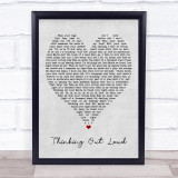 Thinking Out Loud Ed Sheeran Grey Heart Song Lyric Quote Print