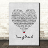 5 Seconds Of Summer Youngblood Grey Heart Song Lyric Print