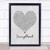 5 Seconds Of Summer Youngblood Grey Heart Song Lyric Print
