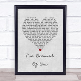 Barbra Streisand I've Dreamed Of You Grey Heart Song Lyric Print