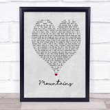 Biffy Clyro Mountains Grey Heart Song Lyric Print