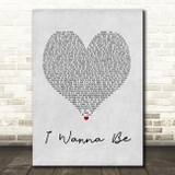 Chris Brown I Wanna Be Grey Heart Song Lyric Print