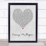 Ed Sheeran Nancy Mulligan Grey Heart Song Lyric Print