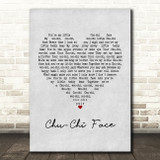Gert Frobe & Anna Quayle Chu-Chi Face Grey Heart Song Lyric Print