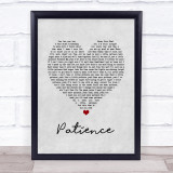 Guns N Roses Patience Grey Heart Song Lyric Print