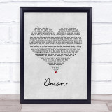 Jay Sean Down Grey Heart Song Lyric Print