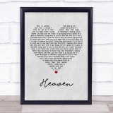 Kane Brown Heaven Grey Heart Song Lyric Print