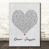 Madonna Dear Jessie Grey Heart Song Lyric Print