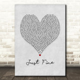 Mary J Blige Just Fine Grey Heart Song Lyric Print