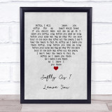 Matt Monro Softly As I Leave You Grey Heart Song Lyric Print