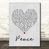 Michael McDonald Peace Grey Heart Song Lyric Print