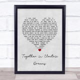 Philip Oakey & Giorgio Moroder Together in Electric Dreams Grey Heart Lyric Print