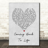 Pink Floyd Coming Back To Life Grey Heart Song Lyric Print