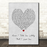 Van Morrison Have I Told You Lately That I Love You Grey Heart Song Lyric Print