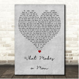 Westlife What Makes a Man Grey Heart Song Lyric Print