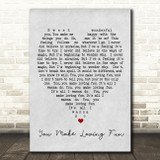 You Make Loving Fun Fleetwood Mac Grey Heart Song Lyric Quote Print