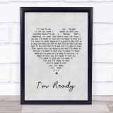 Bryan Adams I'm Ready Grey Heart Song Lyric Quote Print