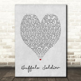 Buffalo Soldier Bob Marley Grey Heart Song Lyric Quote Print