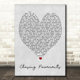 Chasing Pavements Adele Grey Heart Song Lyric Quote Print