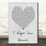 Lee Ann Womack I Hope You Dance Grey Heart Song Lyric Quote Print