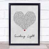 Mumford & Sons Guiding Light Grey Heart Song Lyric Quote Print