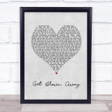 Ocean Colour Scene Get Blown Away Grey Heart Song Lyric Quote Print
