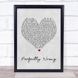 Shawn Mendes Perfectly Wrong Grey Heart Song Lyric Quote Print