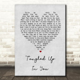 Staind Tangled Up In You Grey Heart Song Lyric Quote Print