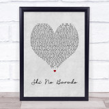Area 11 Shi No Barado Grey Heart Song Lyric Print