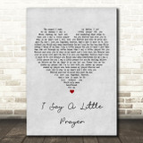 Aretha Franklin I Say A Little Prayer Grey Heart Song Lyric Print