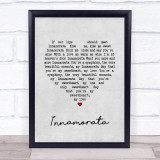 Dean Martin Innamorata Grey Heart Song Lyric Print