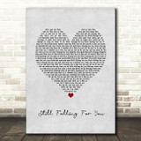 Ellie Goulding Still Falling For You Grey Heart Song Lyric Print