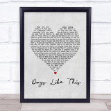 Van Morrison Days Like This Grey Heart Song Lyric Quote Print