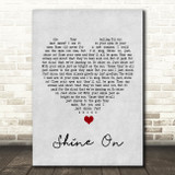 James Blunt Shine On Grey Heart Song Lyric Print