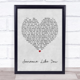 Van Morrison Someone Like You Grey Heart Song Lyric Quote Print