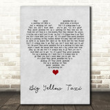 Joni Mitchell Big Yellow Taxi Grey Heart Song Lyric Print