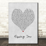 Keith Washington Kissing You Grey Heart Song Lyric Print