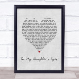 Martina McBride In My Daughter's Eyes Grey Heart Song Lyric Print